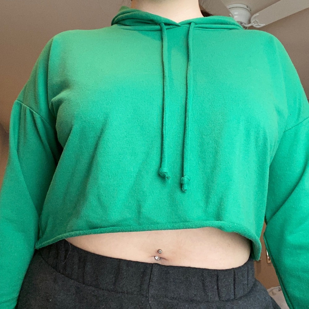 charlotte russe crop hoodie